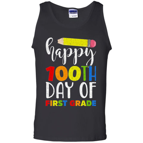 Children T-shirt Happy 100th Day Of First Grade Black / Small G220 Gildan 100% Cotton Tank Top - WackyTee