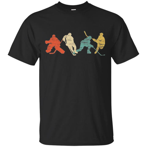 Classic Vintage Style Ice Hockey T-shirt Black / Small G200 Gildan Ultra Cotton T-Shirt - WackyTee