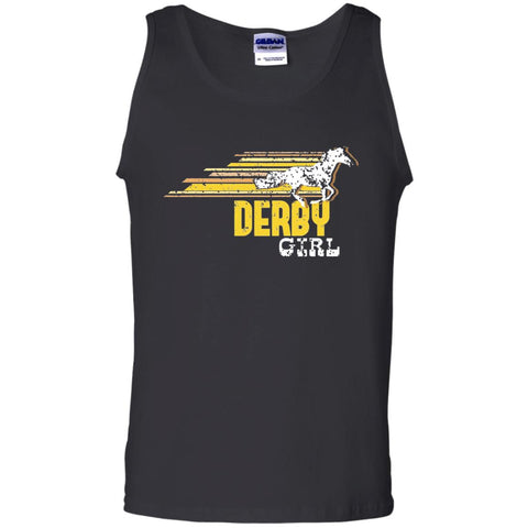 Derby Girl Derby Women Horse Race Shirt Black / S G220 Gildan 100% Cotton Tank Top - WackyTee