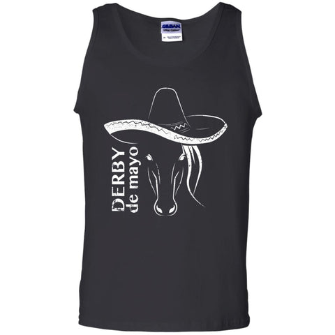 Derby De Mayo Sombrero Horse Race Shirt Black / S G220 Gildan 100% Cotton Tank Top - WackyTee