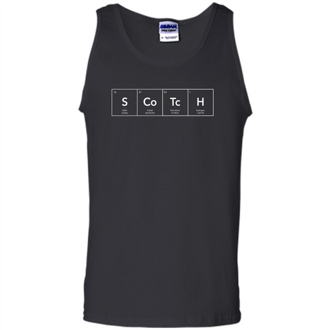 Scotch Periodic Table of Elements Funny T-shirt Black / S Tank Top - WackyTee
