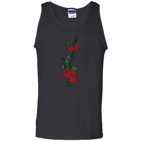 Red Fruit On A Branch T-shirt Black / S Tank Top - WackyTee