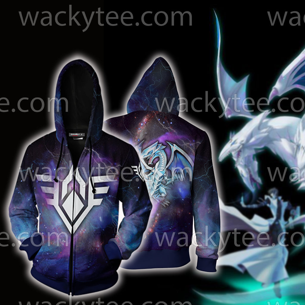 blue eyes white dragon hoodie