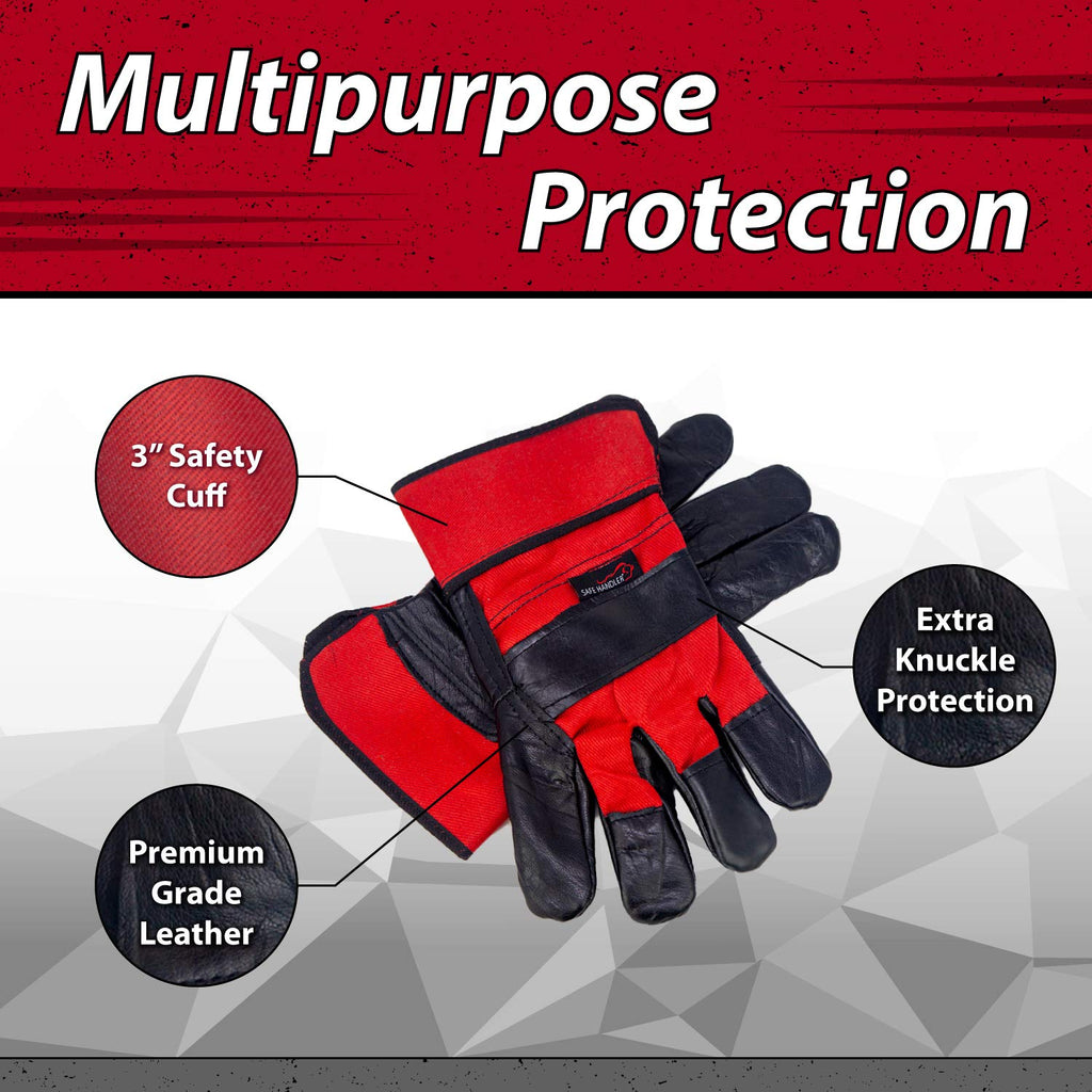 Safe Handler Small/Medium, Tough Pro Grip Gloves, Knuckle Guard