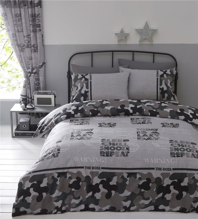 Camouflage Duvet Cover Sets Boys Army Military Bedding Curtains