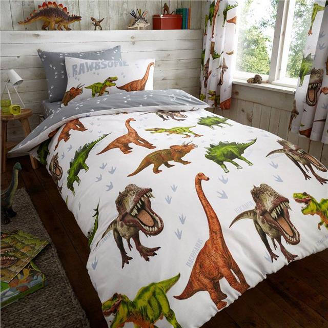 dinosaur bedding and curtains