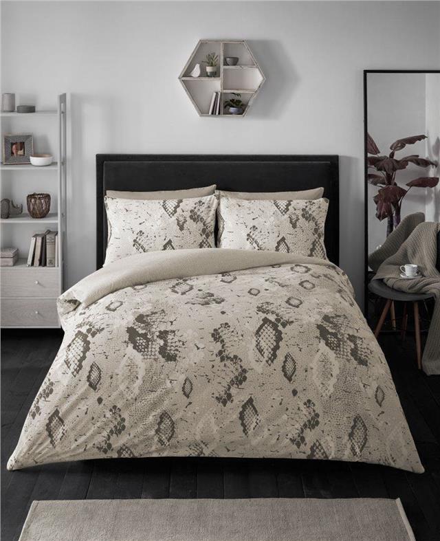 Snake Skin Duvet Sets Quilt Cover Bed Set Natural Animal Print