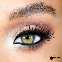 Eldora FM9 Faux Mink Vegan Lashes on model