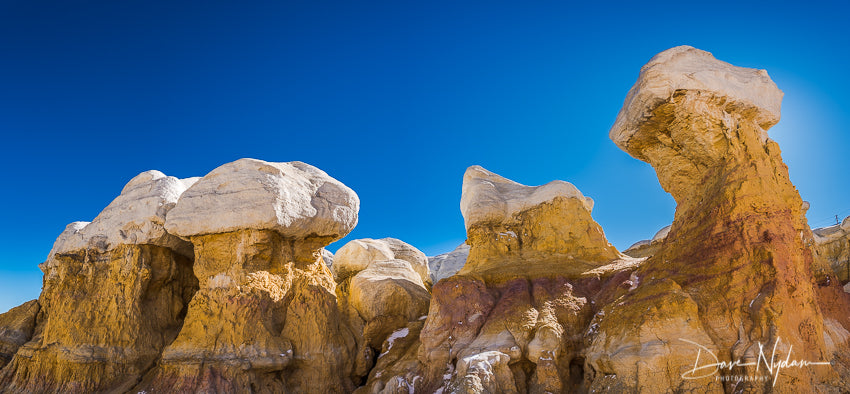 Paint Mines Interpretive White and Gold Hoodoos