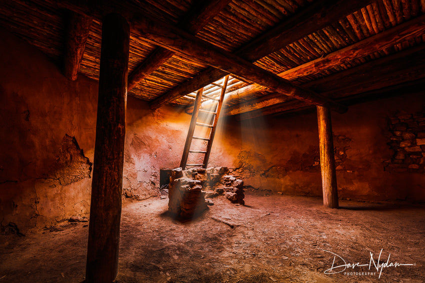 Image of Kiva and Light Rays from Pecos Historic Park