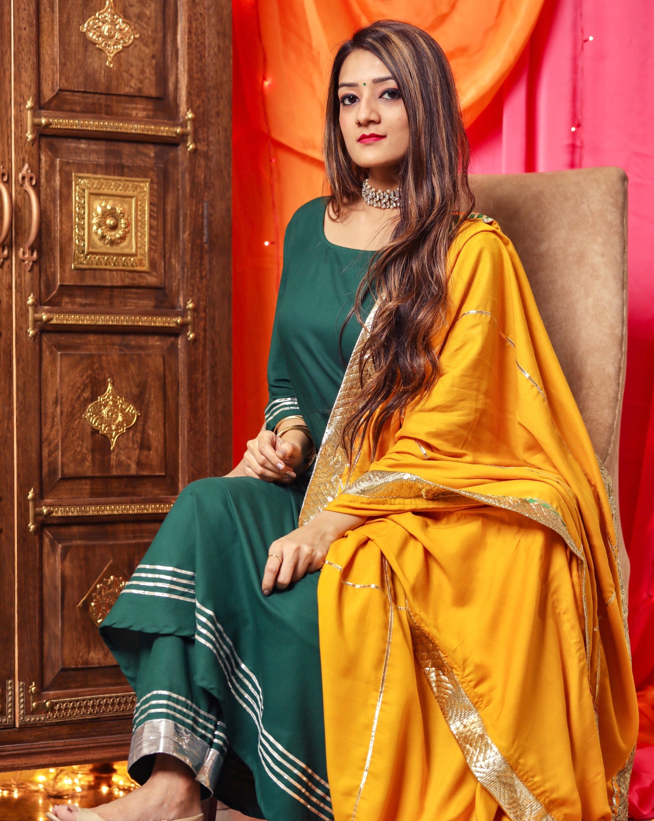 yellow dupatta with suit