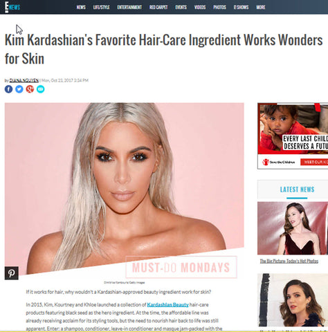 Nigenol featured on E! News with Kim Kardashian image.
