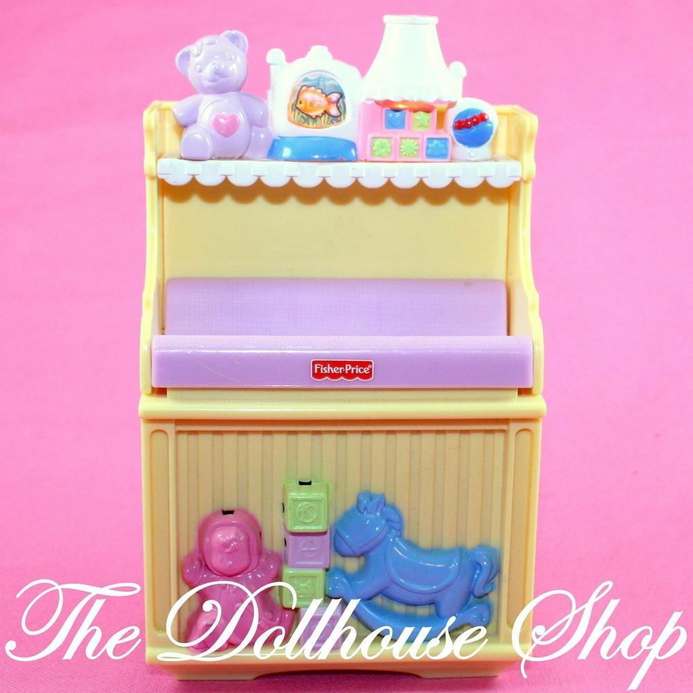 Details about   Fisher Price Loving Family Dream Dollhouse Pink Nursery Changing Table Toy part 
