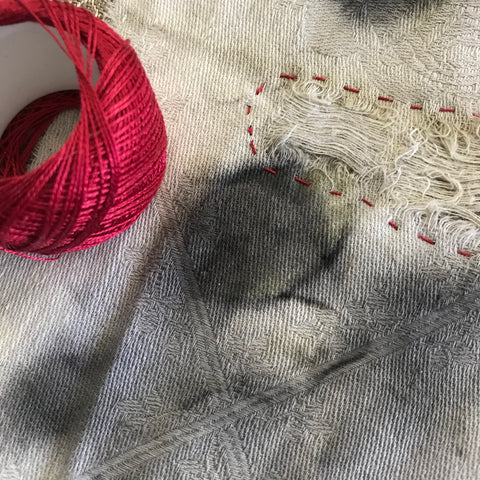slow stitching wip by rita summers