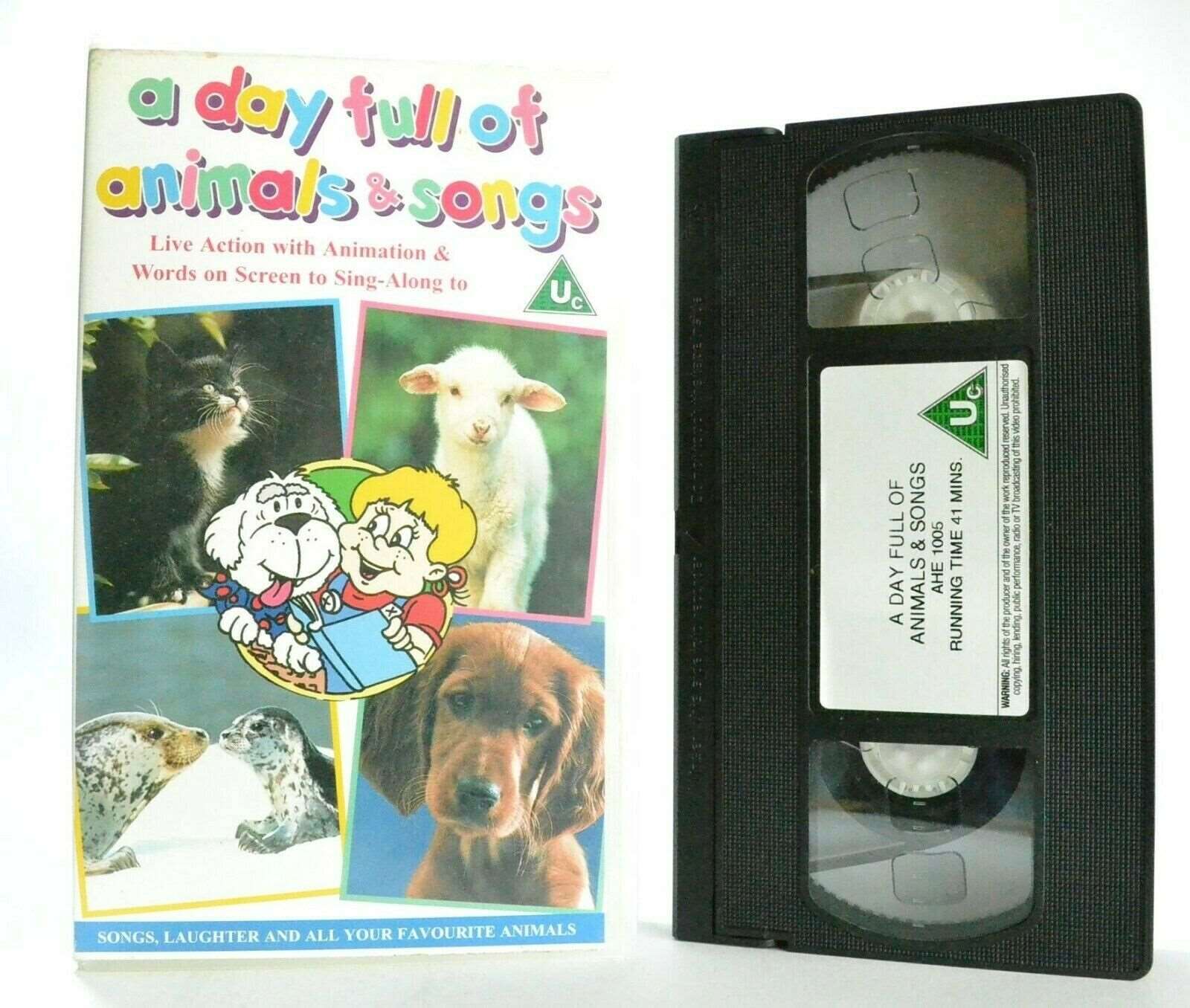 A Day Full Of Animals And Songs - Singalong - Educational - Children's -  Pal VHS 5012106910058 – Golden Class Movies LTD