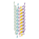 Party et Cie - Pastel Striped Straws Mixed