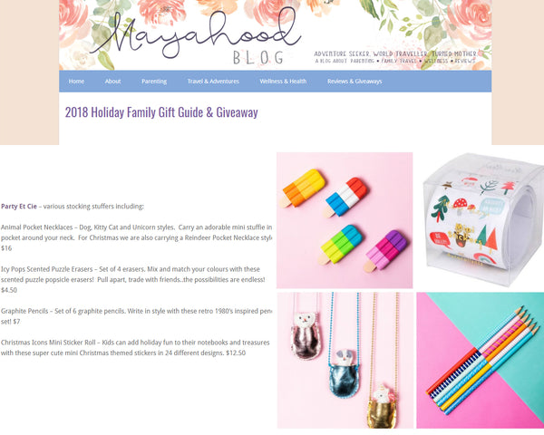 Party et Cie - Mayahoodblog Holiday Family Gift Guide 2018