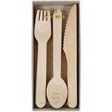 Party et Cie - Natural Wooden Cutlery