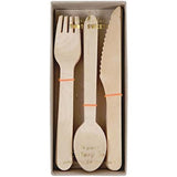 Party et Cie - Wooden Cutlery - Natural