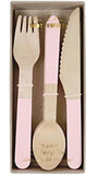 Party et Cie - Wooden Cutlery Light Pink