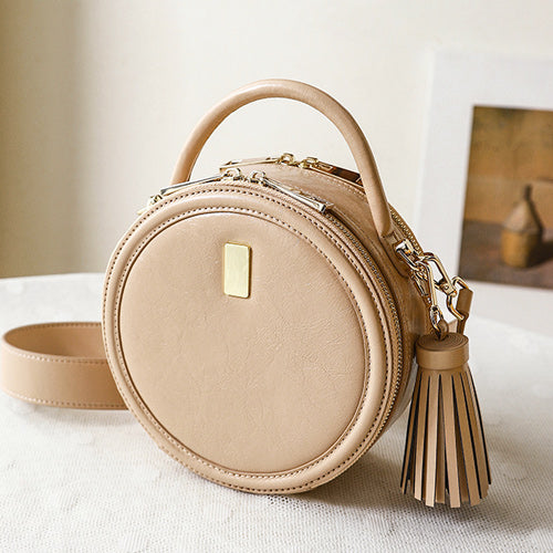 circle crossbody bag leather