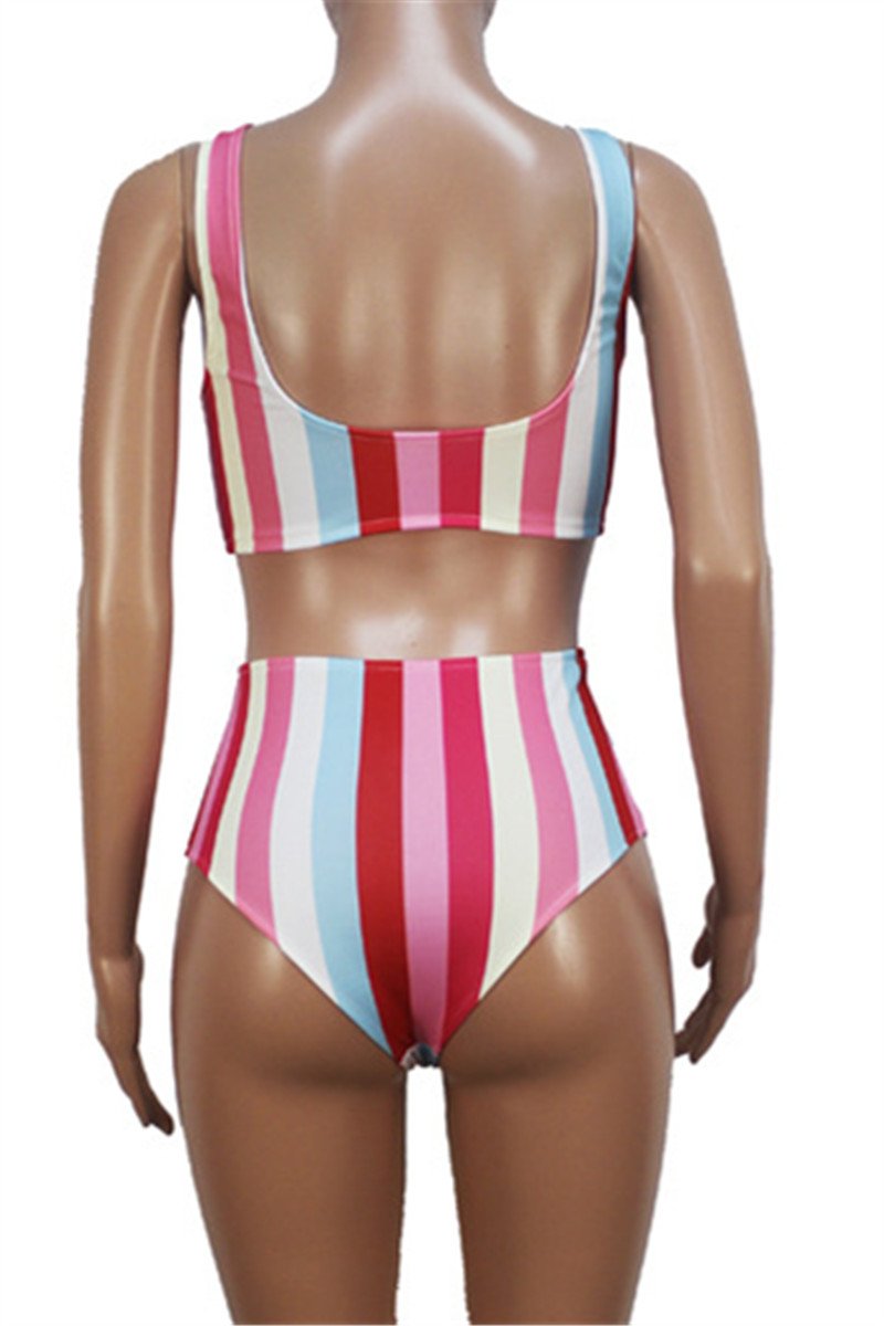 Rainbow Striped Swimwear Sets