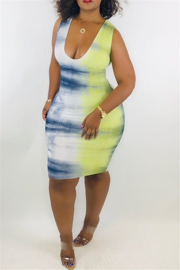 Casual Printed Midi Dress - outyfit