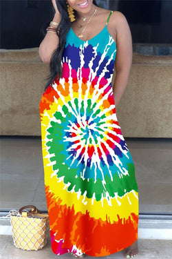 Color Changing Printed Cami Maxi Dress - outyfit