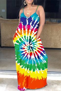 Color Changing Printed Cami Maxi Dress - outyfit