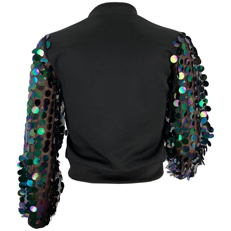 Sequin Splicing Sleeve Top