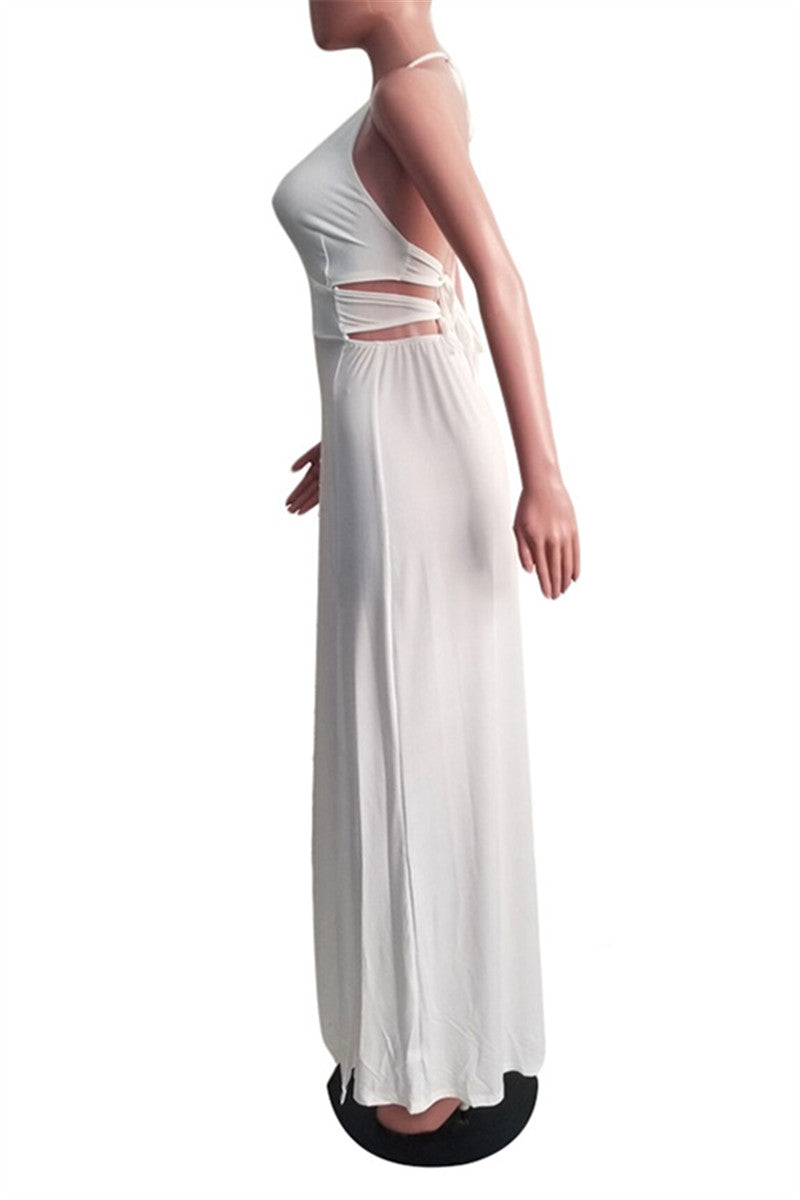 Hollow Out Bandage Maxi Dress