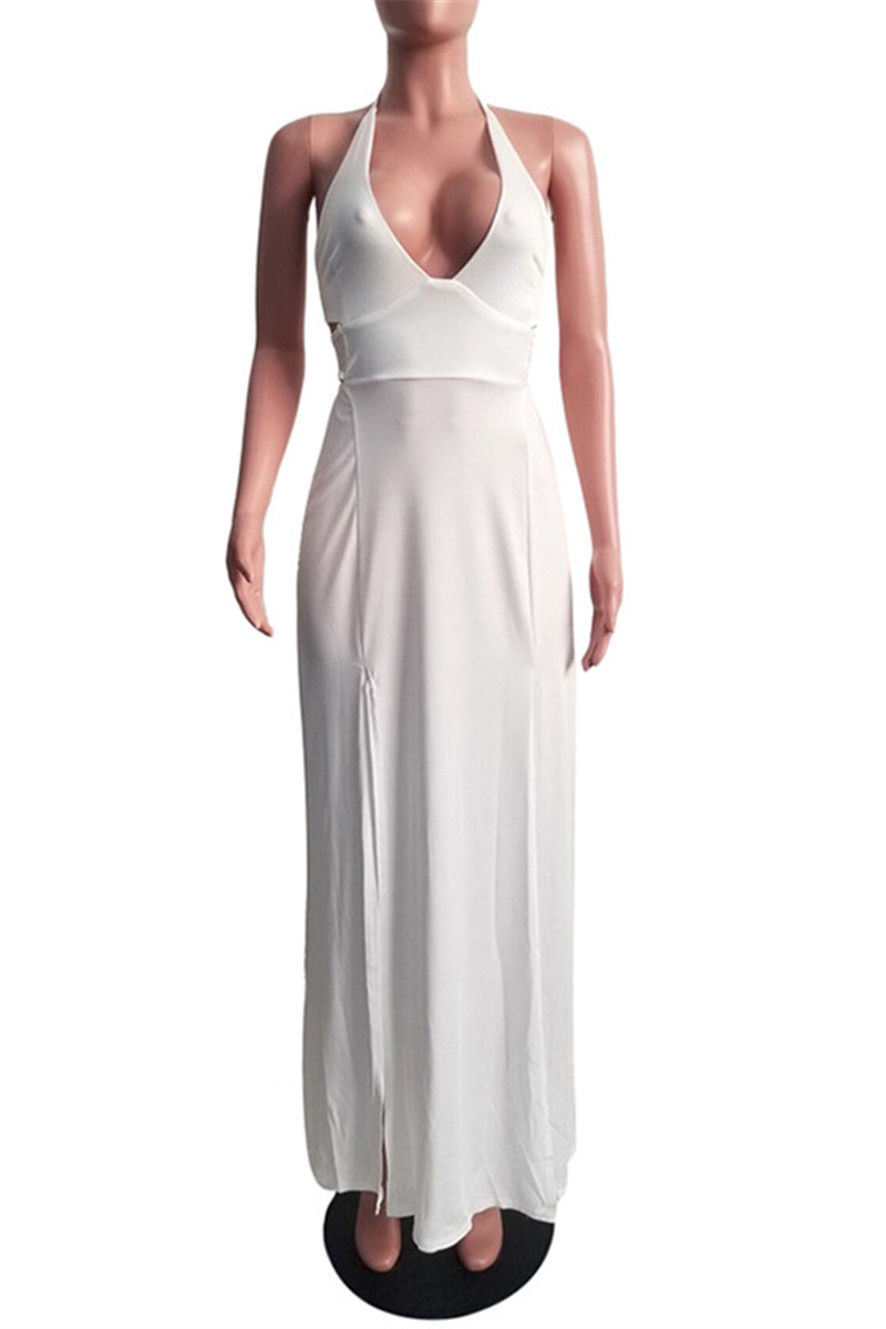 Hollow Out Bandage Maxi Dress