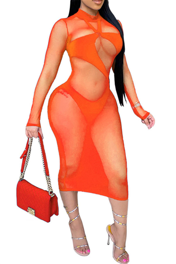 Bikini Romper with Net Yarn Dress Sets