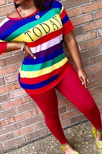 Rainbow Top with Legging Sets