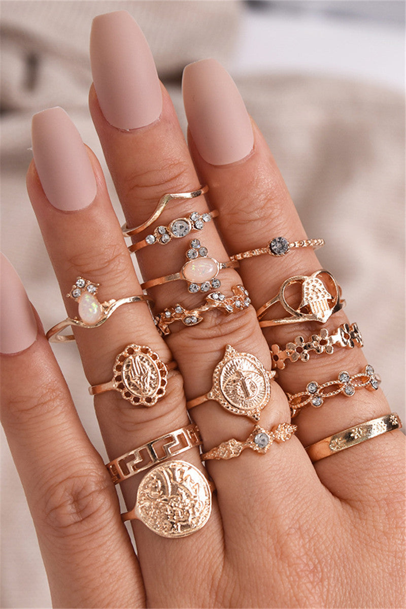 Trendy 15-piece Jewellery Ring