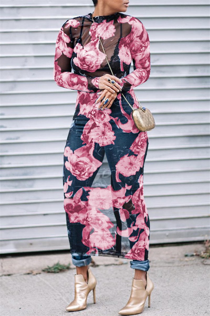 Floral Sheer Maxi Dress - outyfit