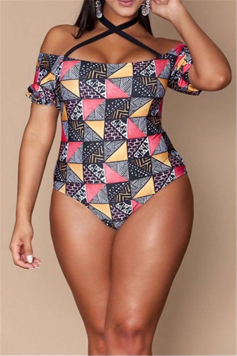 Plus Size Printed Swimsuit