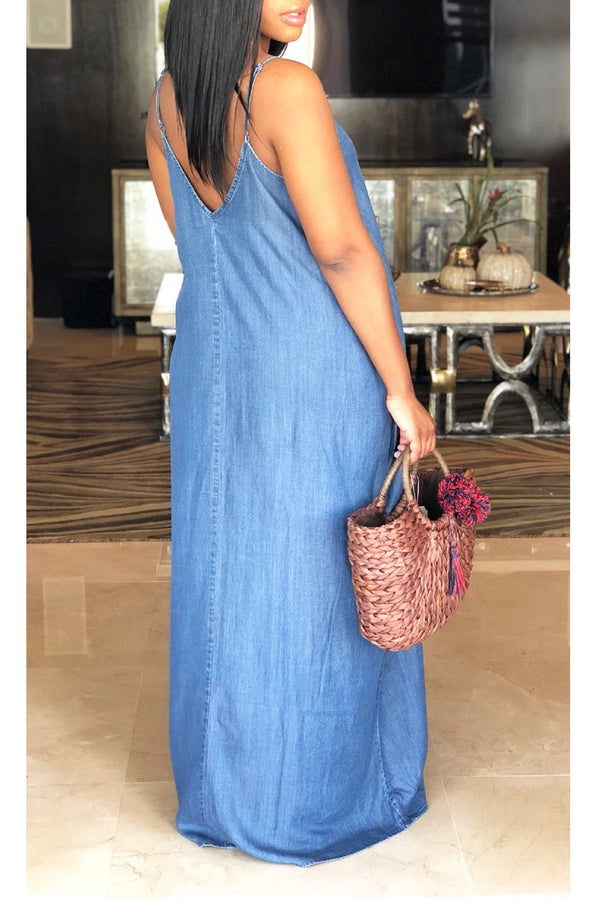 Relax Denim Maxi Dress