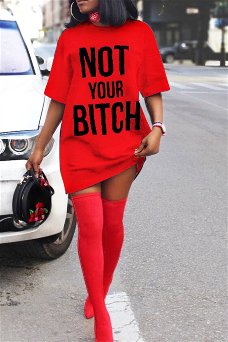 Slogan T-shirt Dress