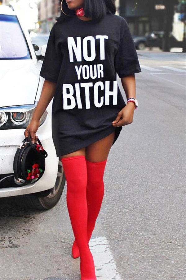 Slogan T-shirt Dress