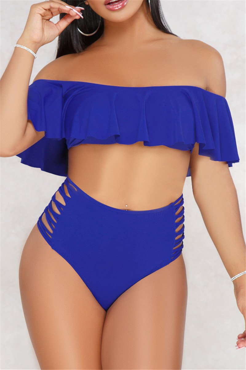 Off-shoulder Ruffle Swimwear