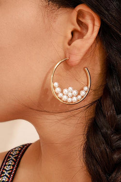 Pearl Gold Alloy Earring