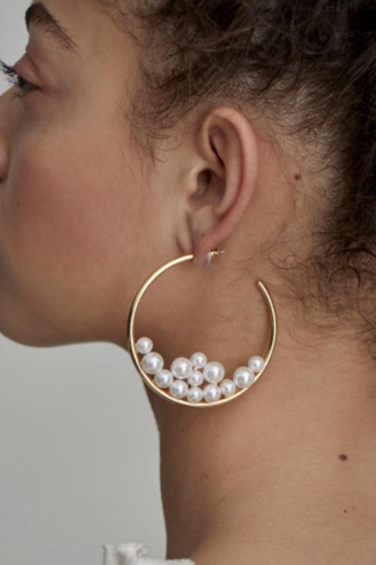 Pearl Gold Alloy Earring
