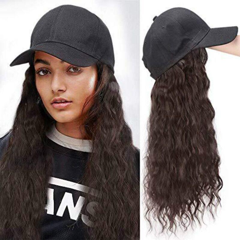 Long Curly Black Cap Wigs