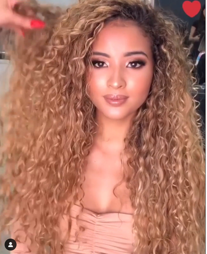 Color Changing Long Curly Wigs