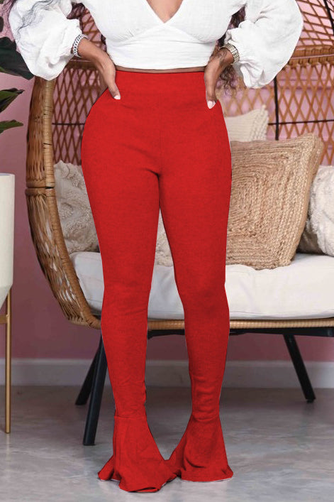 Solid Color Flare Pants