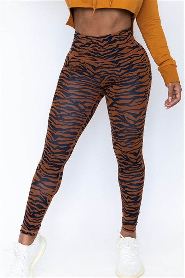 High Waist Printed Yoga Pants