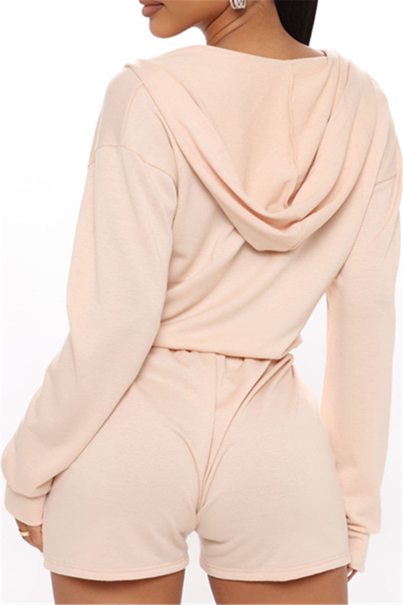Solid Color Wrap Womens Romper