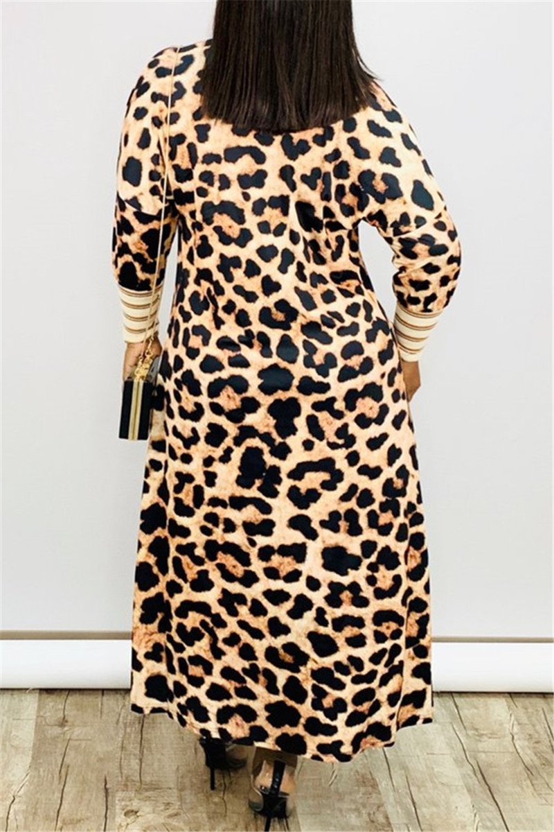 Leopard Printed Cardigan Coat