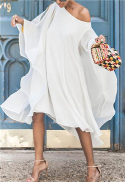 Chiffon Off Shoulder Dress